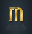 letter m or number one template for company logo vector image