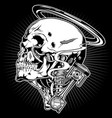 mortor shock skull vector image vector image