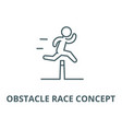 obstacle race concept line icon linear vector image