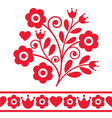 polish spring folk art design elements vector image