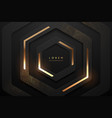 abstract black and gold geometric shapes vector image