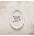 easter realistic paper egg banner vector image vector image