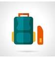 school bag flat icon vector image