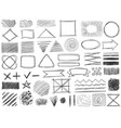 sketch shapes monochrome scribble symbols vector image vector image