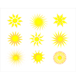 sun icons vector image