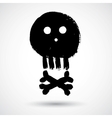 cartoon doodle pirate skull vector image