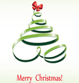 christmas ribbon tree vector image