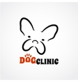 dog silhouette logo vector image