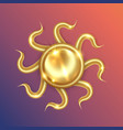 gold sun luxury logo icon abstract golden sunburs vector image vector image