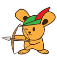 archer rabbit vector image