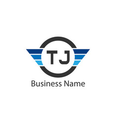 Initial letter tj logo template design Royalty Free Vector