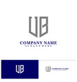 initial u b logo design template creative vector image