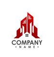house logo real estate cottage farm vector image