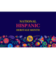 national hispanic heritage month festival banner vector image vector image