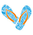 beach sandals vector image