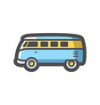 retro travel van icon cartoon vector image
