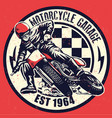 vintage motorcycle garage design with dirty vector image