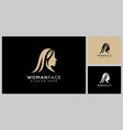 beauty woman hairstyle logo design vector image vector image