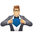 businessman superman vector image vector image