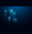 futuristic city smart environment vector image
