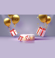 gift scene mega sale shopping podium banner vector image vector image
