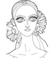 girl with a decoration on her head 16 vector image