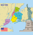 Map of new york vector image Map of new york