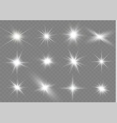 White light stars Royalty Free Vector Image - VectorStock