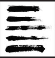 brush strokes set painted isolated objects vector image