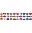 flags of the country of the eu oval sticke vector image vector image