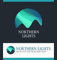 logotype of aurora northern lights vector image