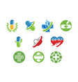 medical logo or icon set vector image