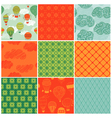 set of cute air balloons backgrounds vector image