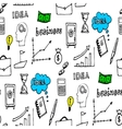 doodles seamless pattern vector image vector image