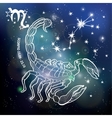 scorpio zodiac signhoroscope circlespace dark vector image