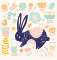 cute bunny vector image vector image