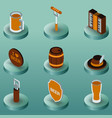 oktoberfest color isometric icons vector image