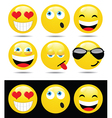 set of emoticons vector image vector image