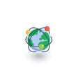global communication network internet isometric vector image vector image