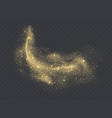 golden dust cloud with sparkles isolated vector image vector image