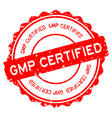 grunge red gmp abbreviation good manufacturing vector image vector image