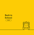 back to school banner poster flat design vector image