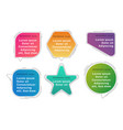bubble speech infographic template 6 options vector image vector image