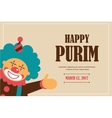 happy purim jewish holiday vector image