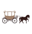 horse carriage behicle vector image