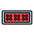 incorrect password icon color outline vector image