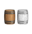 beer or wine barrels isolated on white background vector image vector image