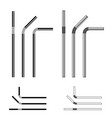 drinking straw black symbol vector image vector image