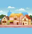 gradient old village vector image