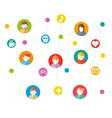 social networks working vector image